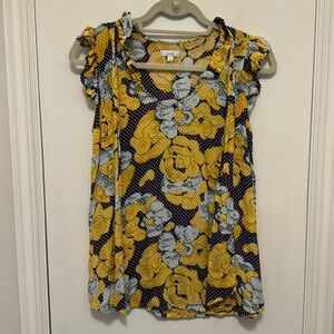Anthropologie Porridge Floral Sleeveless Top